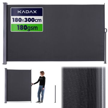 Markiza boczna tarasowa Tresson 300 x 180 cm 180 g/m² szara