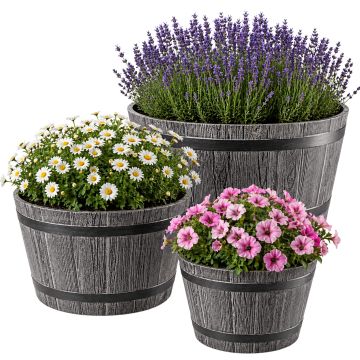 Donica na kwiaty Sori 30, 40, 50 cm, ciemny szary