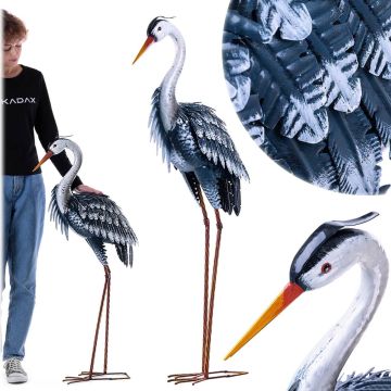 Figura ogrodowa Esson żuraw stalowa 110 cm