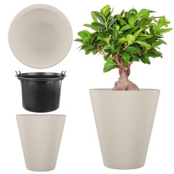 Doniczka Linea 30 cm, migdał 1 szt.