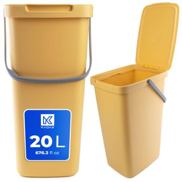Kosz na śmieci Salans jasny żółty 20L