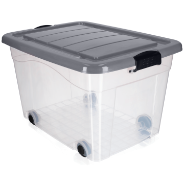 Plastikowy pojemnik na kółkach Vado 60L, szary