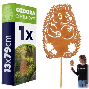 Ozdoba ogrodowa ze stali corten Laborde jeż