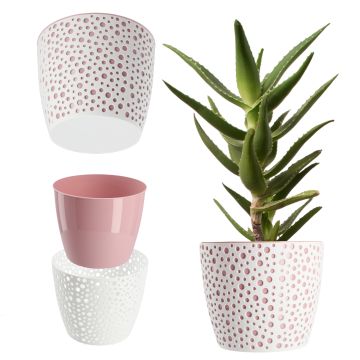 Doniczka na kwiaty Casini 11 cm, różowa