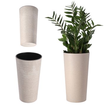 Donica na kwiaty dłuto 25 cm, biała