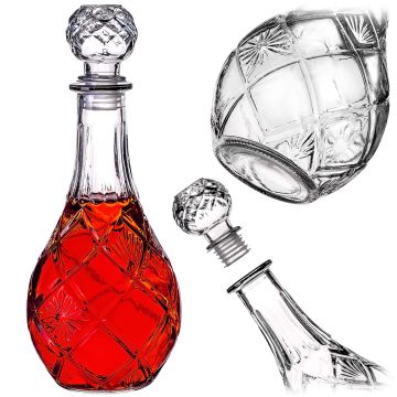 Karafka szklana Nance na whisky z korkiem 0,8L