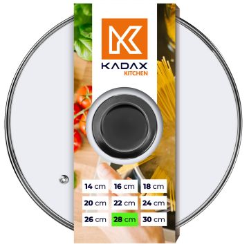 Pokrywa żaroodporna z czarnym uchwytem Caserta 28 cm