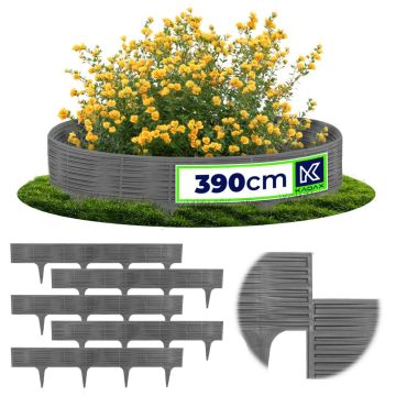 Obrzeże ogrodowe Averton 78 x 9 cm szare wzór 1. 5 szt.