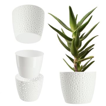 Doniczka na kwiaty Casini 13 cm, biała