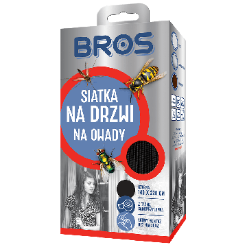 Bros Siatka na drzwi na owady 140 x 220 cm czarna