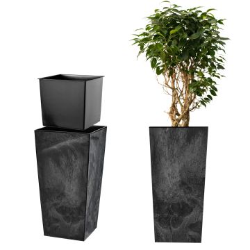 Donica ogrodowa Pesaro 35cm czarny beton