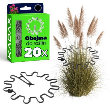 Obejma do roślin Montlaur 21 cm czarna 20 szt.