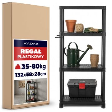 Regał plastikowy Auzon 132 x 58 x 28 cm