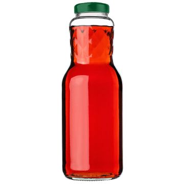 Szklana butelka na sok Sorga 1L + zakrętka fi53 zielona 1 szt.