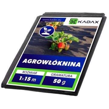 Agrowłóknina ogrodowa Nespoux ściółkująca 1 x 15 m 50 g/m² czarna