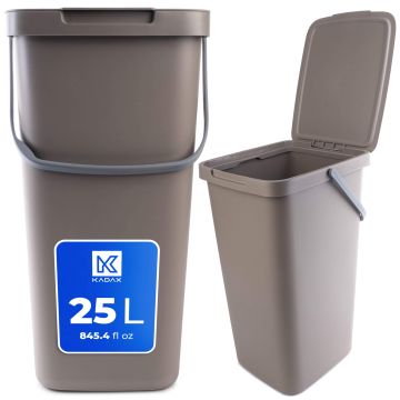 Kosz na śmieci Salans jasny brąz 25L
