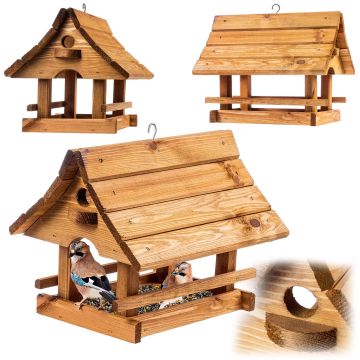 Karmnik dla ptaków Arbis domek 30 x 25 cm naturalny