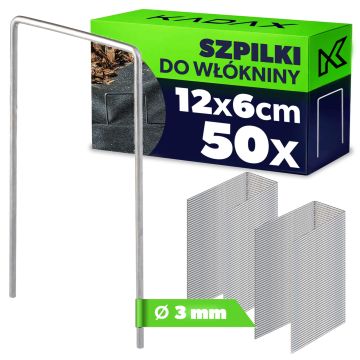 Szpilki do włókniny 12 x 6 cm, 50 szt.