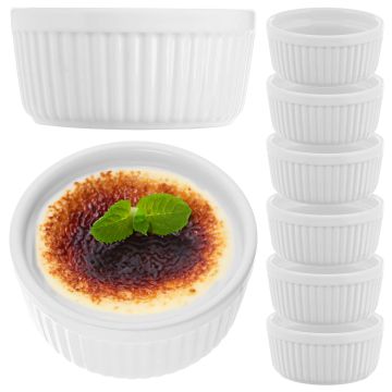 Naczynie porcelanowe do zapiekania Isona 250 ml 11 x 5 cm białe 6 szt.