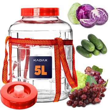 Uniwersalny szklany słój z zakrętką Fenis 5L