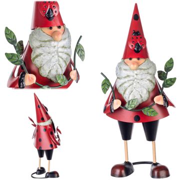 Figura ogrodowa Esson krasnal czerwony stalowa 30 cm
