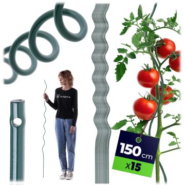 Tyczka spiralna do roślin Langeot 150 cm stal + PE 15 szt.