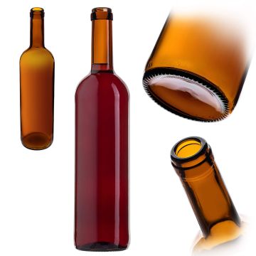 Butelka na wino Biagio 750ml brązowa bez korka 1 szt.