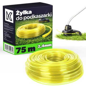 Żyłka do podkaszarki Marnay 75 m x 2.4 mm kwadratowa żółta
