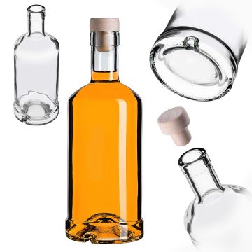 Szklana butelka na alkohole Tadek 500ml z korkiem syntetycznym 1 szt.