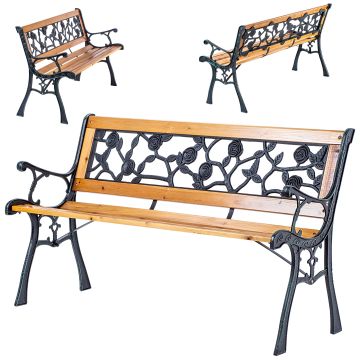 Ławka ogrodowa Sables drewniana 122x53x73cm