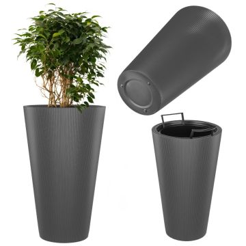 Doniczka Linea Slim 30 cm, antracyt, 1 szt.