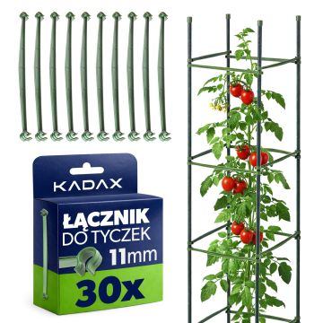 Łączniki do tyczek Roynac 11 mm zielone 30 szt.