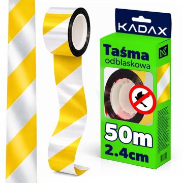 Taśma odblaskowa na ptaki 2,4 cm x 50 m, żółta