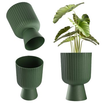 Doniczka na nóżce Golem Eco 14 cm, malachit