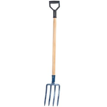 Widły do kopania 4 zęby 123 cm, niebieskie
