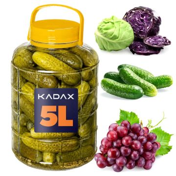 Szklany słój z wieczkiem na przetwory 5L