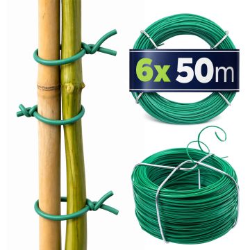 Drut ogrodniczy pokryty PVC Brion 50 m zielony 6 szt.