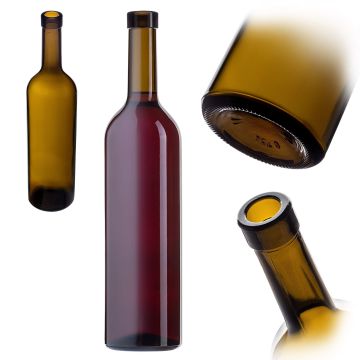 Butelka na wino Biagio 750ml oliwkowa bez korka 1 szt.