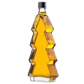 Szklana butelka choinka Enna 500ml z czarną zakrętką 1 szt.