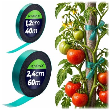 Taśma do podwiązywania roślin Vernoil 60 m x 24 mm + 40 m x 12 mm zielone 2 szt.