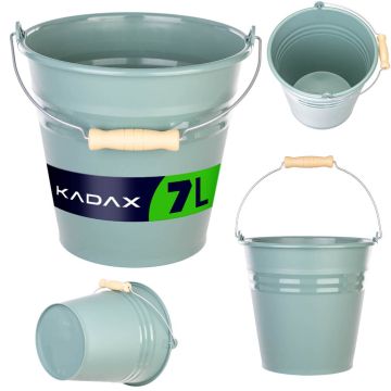 Wiadro z metalową rączką Theix zielone