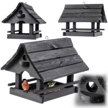 Karmnik dla ptaków Arbis domek 30 x 25 cm antracytowy