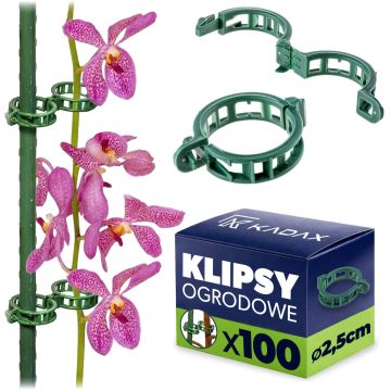 Klipsy ogrodowe Luceau 25 mm zielone 100 szt.