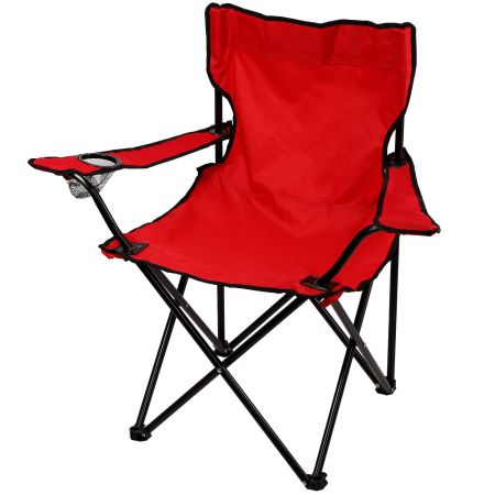 Krzesło wędkarskie składane 82 x 79 cm, czerwone