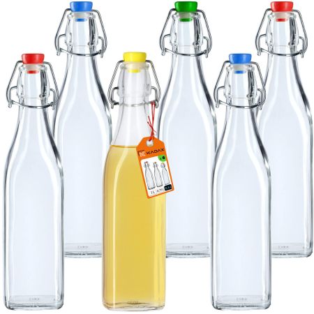 Szklane butelki z korkiem mechanicznym 0,5L 6 szt.