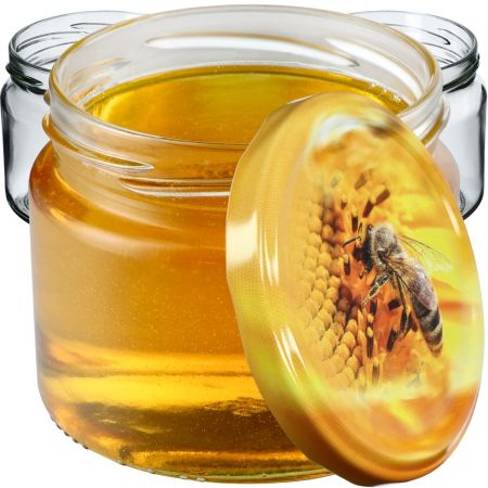Słoiki Sonka 330ml 82mm + wieczka "Pszczoła" 10 szt.