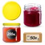 Słoiki na przetwory Lerma 200ml 50szt 66mm + wieczka "Żółty"