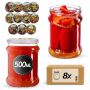 Słoiki na przetwory Kisko 500ml fi82mm 8szt + wieczko Warzywa mix