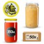 Słoiki na przetwory Gera 350ml fi66mm 50szt + wieczka "Pszczoły"