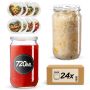Słoiki na przetwory Niva 720ml fi82mm 24szt + wieczko Fruit heart